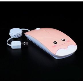 Retractable Wired Mouse Cartoon Gaming Mouse High Quality