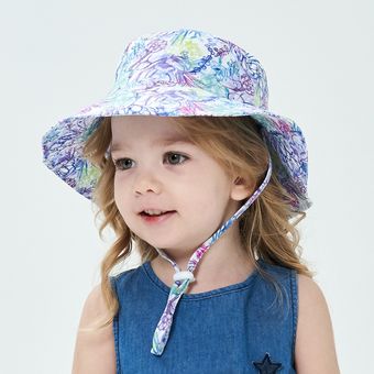 #Purple Flower verano sombreros para el sol para bebés de 