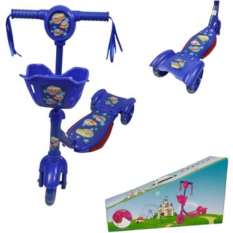 Patinete para niños con luces - Maxi Scooter Azul