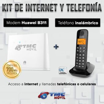 KIT Rural Teléfono Inalámbrico de mesa + Modem De Internet Huawei