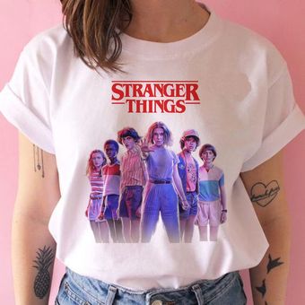 Stranger Things TEMPORADA 3 camiseta de mujer al revés camiseta con gráfico grunge de 11 de mu HON 
