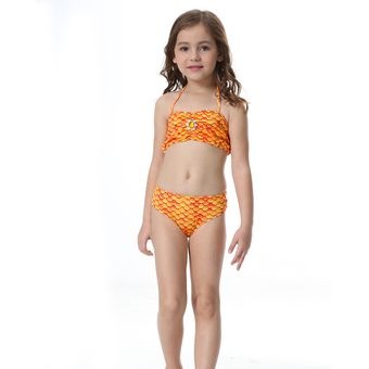 Traje de baño de sirena para niños Conjunto de bikini de cola de sirena-JP07 