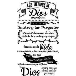 Frases Decorativas  en Vinilo Los Tiempos De Dios