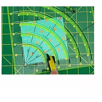 arcos y ventilador cortador de círculos Regla de tela de retales multifuncional artes WT regla 