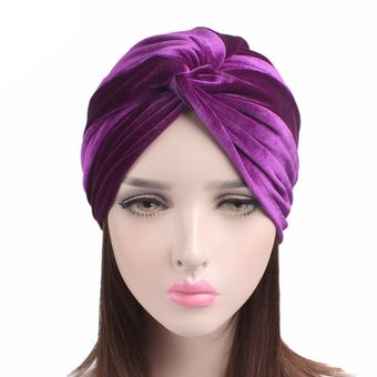 novedad de turbante musulmán turbante Bandana suave para mujer para la cabeza Hijab Turbante de terciopelo para mujer accesorios para el cabello Hijab 