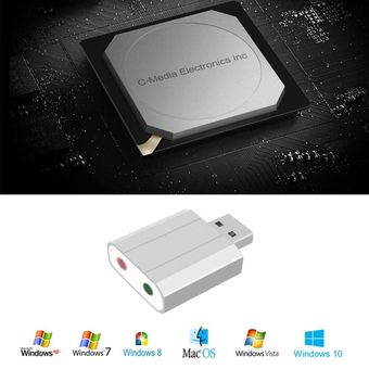 Mini USB tarjeta de sonido de doble agujero para XP WIN7 WN8 WIN8.1 W 