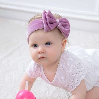Diadema de terciopelo para bebé,turbante para niña pequeña 