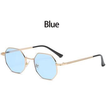 De marca lentes De Sol De Metal octagonales Vintage Gafas De Sol poligonales para hombre y mujer De marca lentes De Sol De Metal octagonales Vintage Gafas De Sol poligonales para hombre y mujer