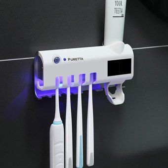 Esterilizador Cepillo Dental Organizador Dispensador Crema 