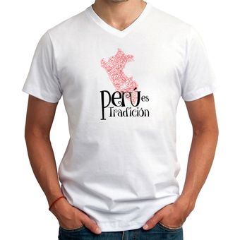 polo blanco cuello v