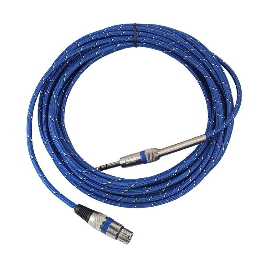 Revolviendo XLR Mujer estéreo Micrófono Cable azul Transmisión de datos portátiles