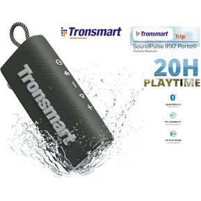 Parlante Bluetooth Tronsmart Trip Negro- Waterproof IPX7- 20hrs musica