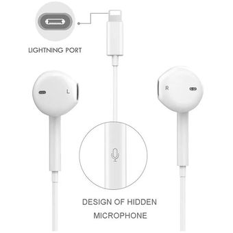 Auriculares iPhone Con Conector Lightning Cable Y Bluetooth