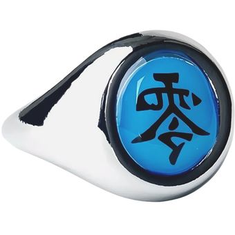 anillo de color plata para hombre y mujer estilo anime naruto