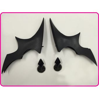 Owari No Seraph Of The End Krul Tepes Cosplay tocado de La Reina horquilla de murciélago de diamante pinza para el pelo accesorios para disfraz de vampiro malvado #2pcs Bat Hairpins 