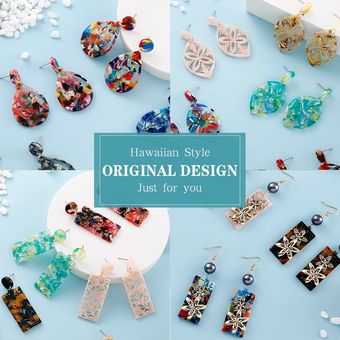 Pendientes De La Polinesia Pendientes De Hawai Pendientes De 