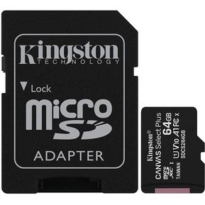 Memoria Micro SD 64GB KINGSTON CANVAS Select Plus Clase 10 A...