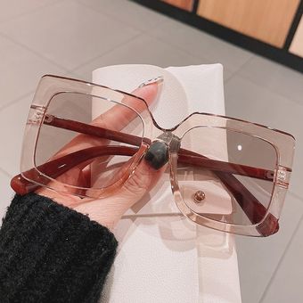 Vintado gran marco cuadrado grueso gafas de sol femeninasmujer 