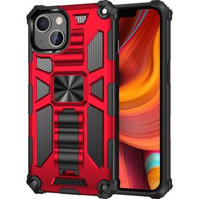 Funda Carcasa iPhone 13 Pro Max con Soporte Magnético - Rojo