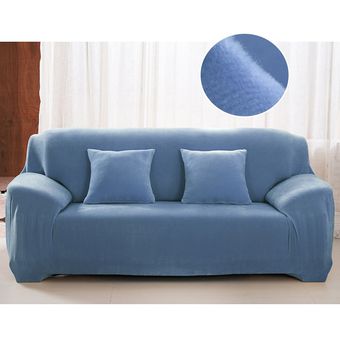 #Black Conjunto cubre sofá de felpa gruesa,funda elástica para sofá de 1234 asientos,para sala de estar,1 unidad 