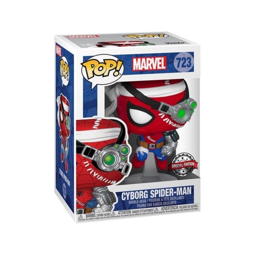 Funko Pop Cyborg Spider-man 723 Special Edition Sticker Original