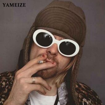 Yameize Nirvana Kurt Cobain Glasses Oval Sunglasses Ladies 