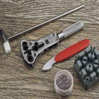 h Kit de herramientas de reparación de relojes de 29 piezas 