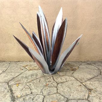 Hierro ornamento creativo decoración del arte del hierro de 27 cm Tequila Planta de adorno de bricolaje 