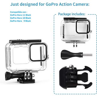 Carcasa sumergible 60M. + Set de filtros para GoPro Hero 12 Black