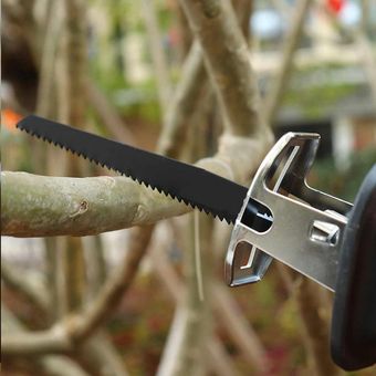 Cuerpo de sierra recíproco inalámbrico con 4 hojas de sierra para máquina de corte de cortador de metal de madera de jardín de batería Makita-Black 