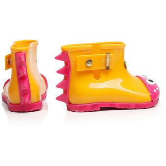 Resbalón antideslizante para niños en zapatos de lluvia de jalea con un bonito patrón de tiburón uni 