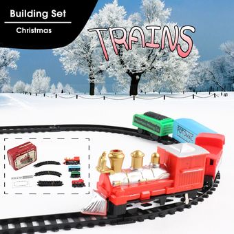 Nuevo tren de Navidad eléctrico regalo decoración del hogar niños juga 