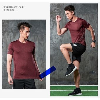 Camiseta deportiva deportiva ajustada para hombre Pantalones Traje 