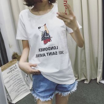 Camiseta de manga corta para mujer Blusa 