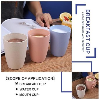 agua Vasos de agua irrompibles de 350 ml 5 colores leche té 5 colores vasos apilables para café vasos de agua reutilizables jugo 