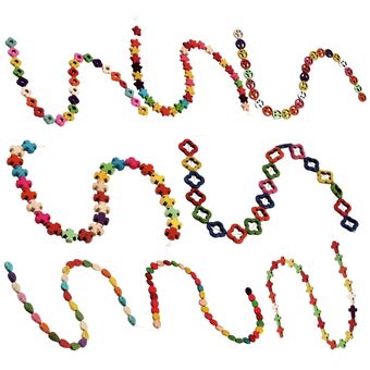 Colorido turquesa surtido perlas cuerdas pulseras pendiente pendientes bricolaje 