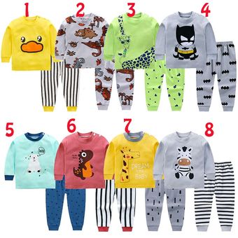 Conjunto de ropa de bebé de algodón Ropa de manga larga para niños Traje de 2 piezas para niños y niñas suaves 