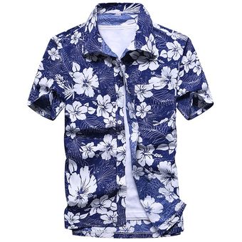 #76 Coconut tree gree Remera Hawaiana a la moda para Hombre,camiset 