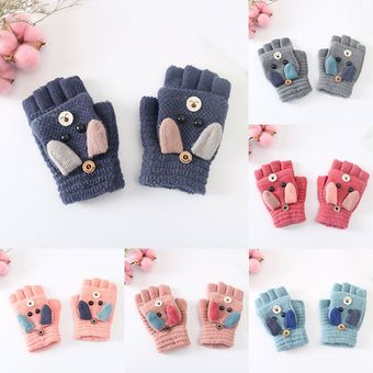 Guantes De Bebé De Dibujos Animados Guantes De Punto De Invierno Niños 