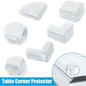 4 Uds suave de silicona bebé Protector de esquina de mesa transparente protección de esquina de escritorio niño protecciones de seguridad de bordes para protección para niños 