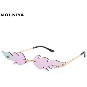Deluxe llama gafas de sol sin marco gafas de sol gafas demujer 
