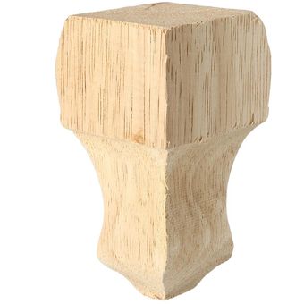 4 piezas de patas pie muebles talladas en madera 100x60mm 
