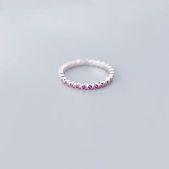 925 Anillo De Cristal Femenino De Plata Esterlina Joyas De 