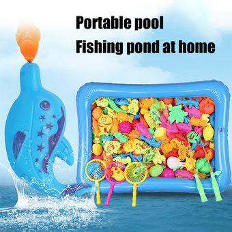 46PCS Play Water & Magnetic Fishing Game Summer Toy Juego de piscina d 