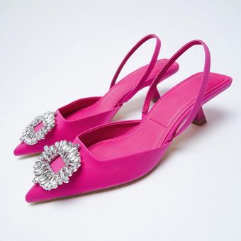 Za nuevos zapatos de verano rosa rosa zapatos de boda sandalias 
