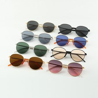 Trend Round Sunglasses Men Women Designer Sun Glasses Metal 