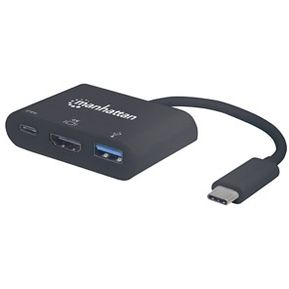 MANHATTAN - CONVERTIDOR VIDEO USB-C A HDMI-H + USB3 + USBC
