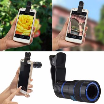Coomir Lente de la cámara del teléfono móvil del telescopio óptico 8X Zoom con Clip para iPhone Samsung HTC Huawei Sony 
