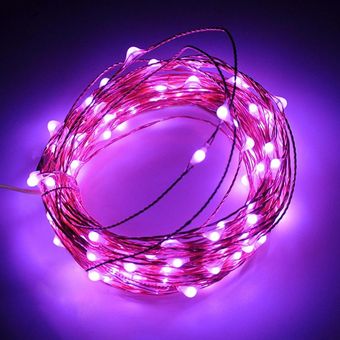 #Purple Guirnaldas de luces solares para exteriores,decoración de jar 
