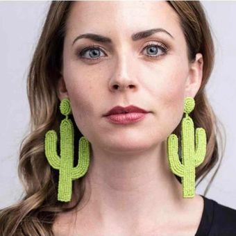 Miwens Lindas Cuentas De Cactus Gotas Pendientes De Las Y A 
